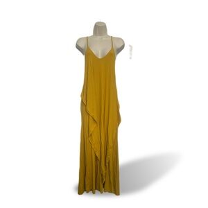 Fashion Nova Mustard Yellow Maxi Dress
